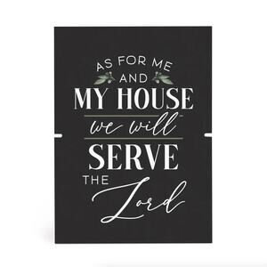 P Graham Dunn "Serve the Lord" Story Board Linkable Frame Black/Cream New